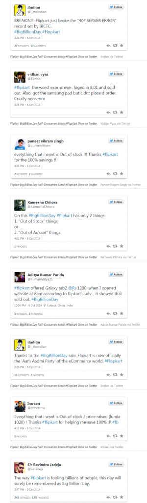 Flipkart BigBillionDay Sale FlopKart Show on Twitter