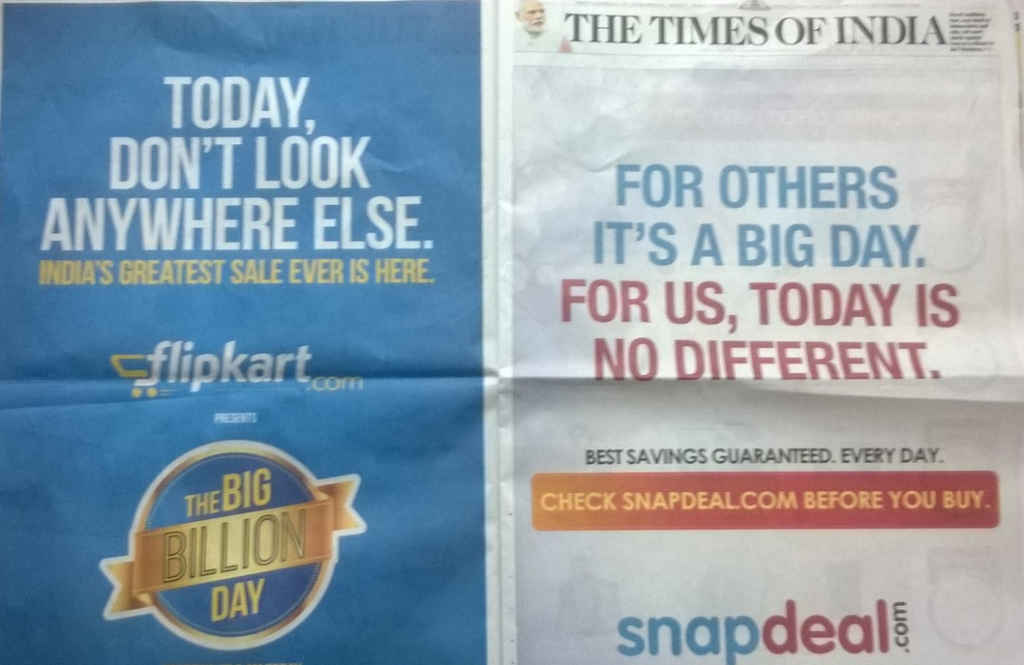 Flipkart and Snapdeal War