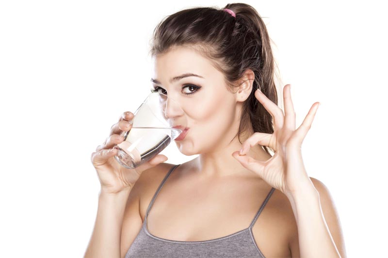 Women drinking water