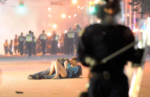 Riot Breaks Out After Game In Vancouver