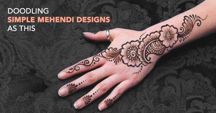 Doodling simple mehendi designs this festival season of Bakrid