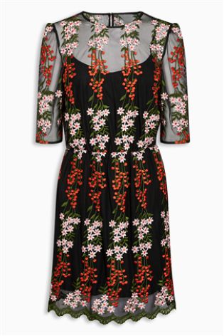 black-embroidered-dress-in-florals