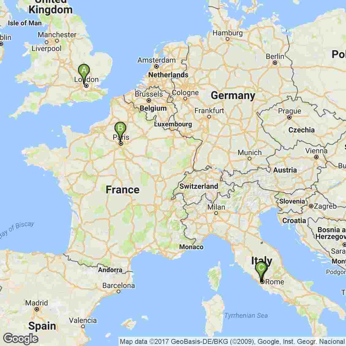 3 week itinerary London Paris Italy