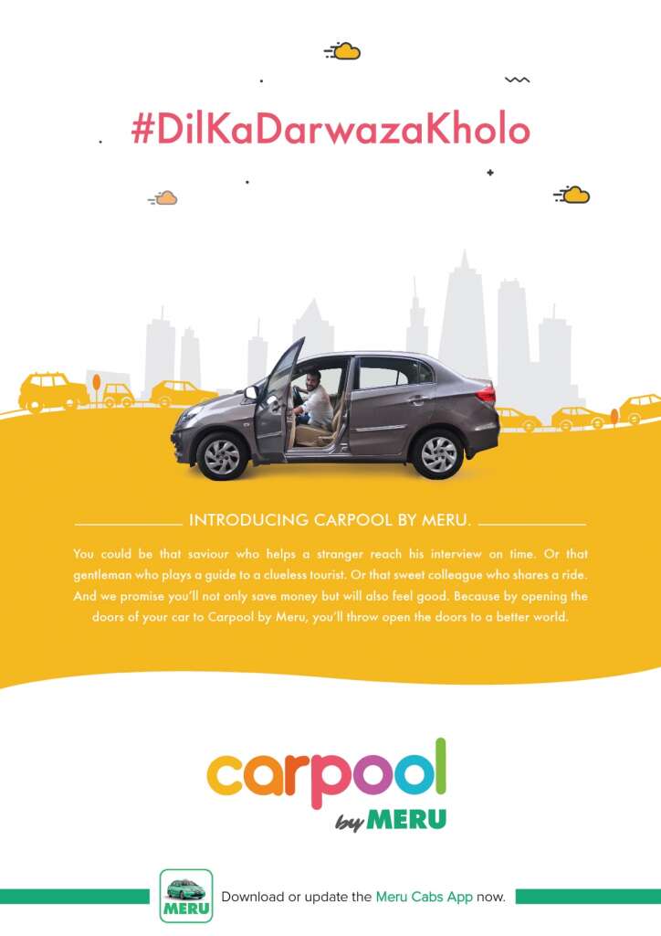 carpool apps in India meru