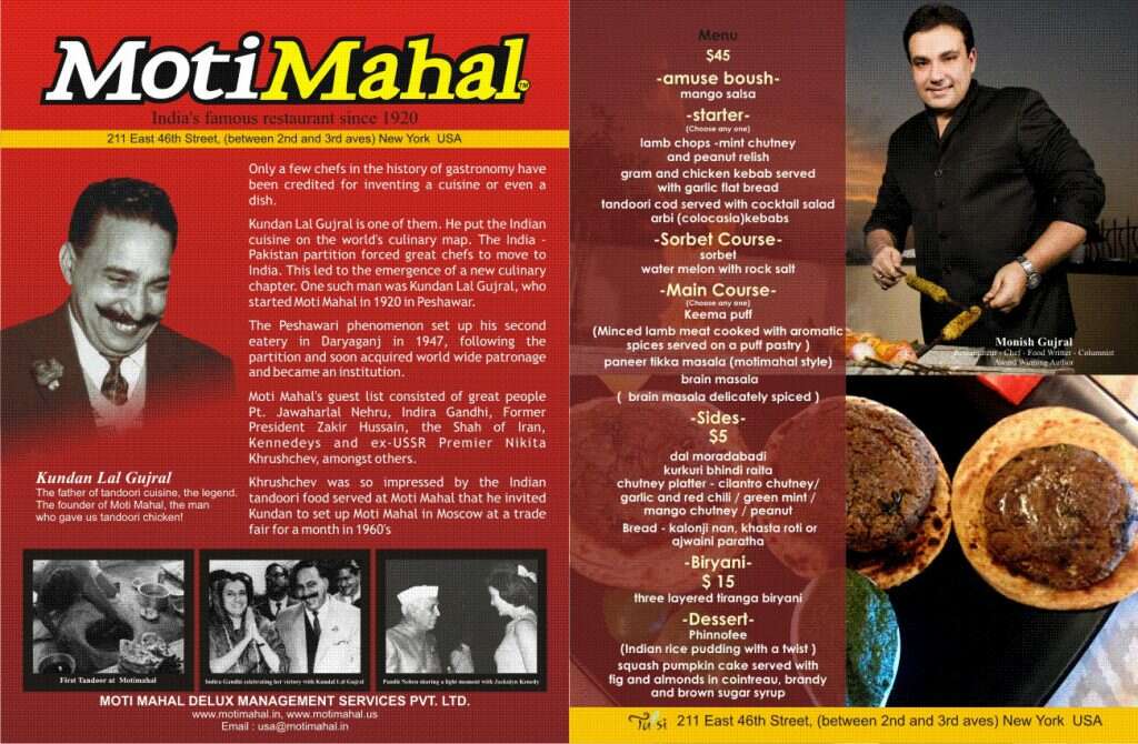 moti mahal menu 6 vintage restaurants in delhi