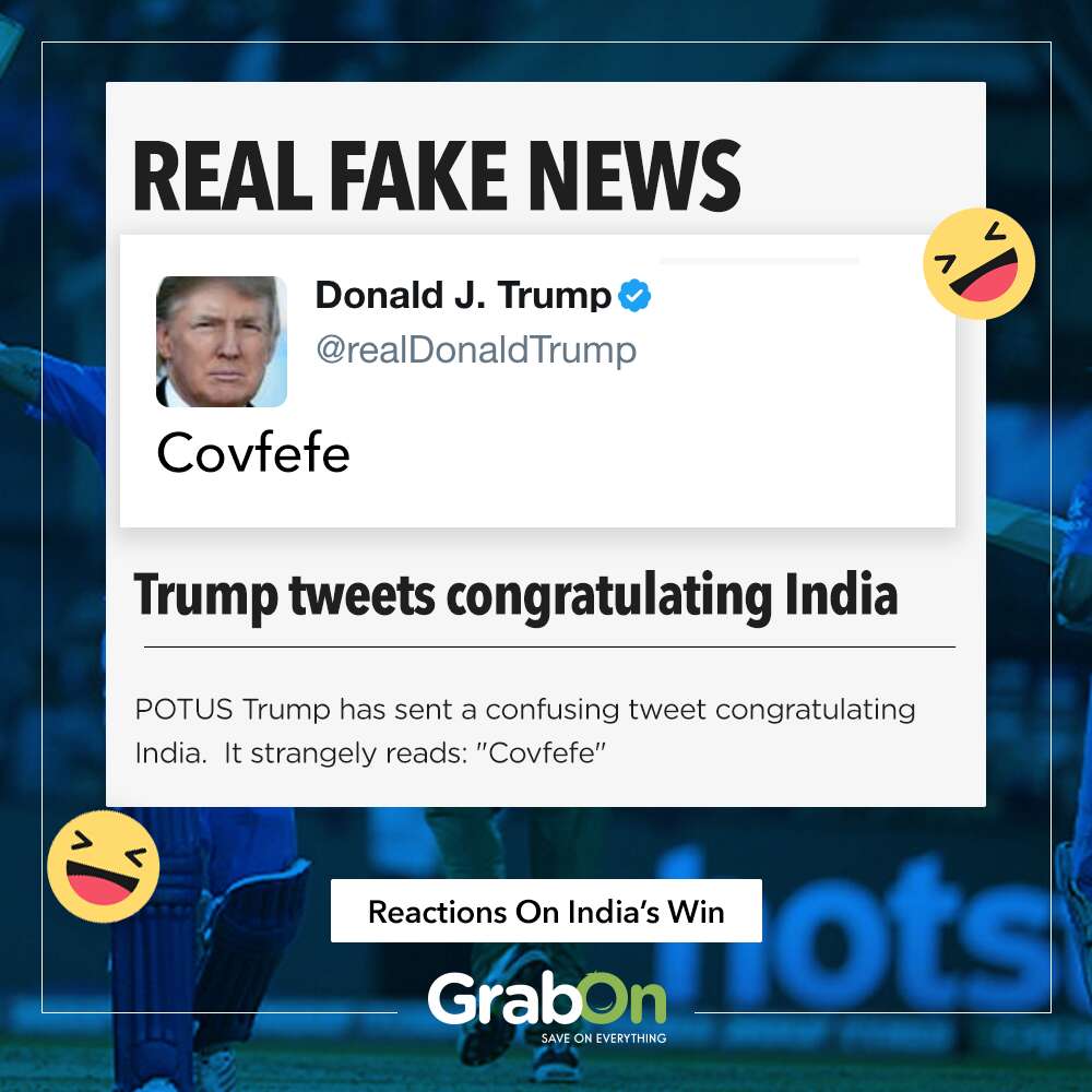 ind beats pak reactions trump covfefe