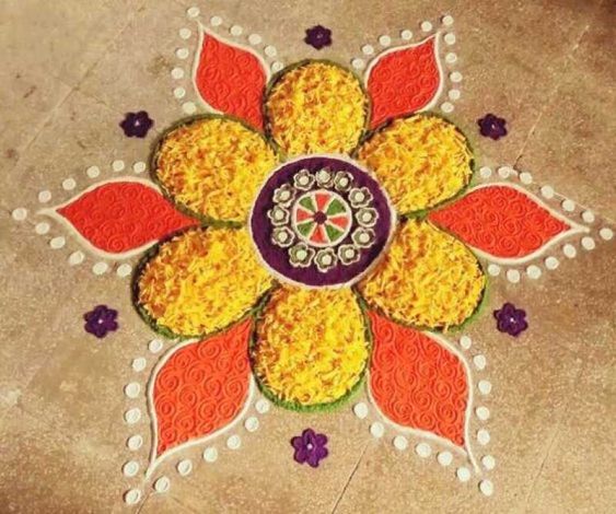 flower rangoli design