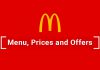 McDonalds Menu, Prices and Offers