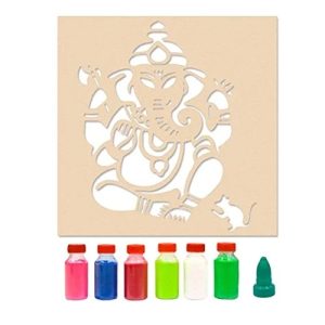 handcrafted ganesh rangoli stencils