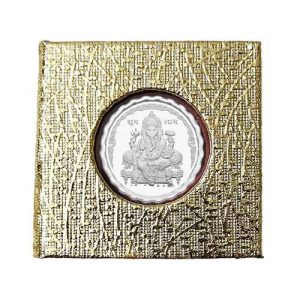 silver ganesh coin